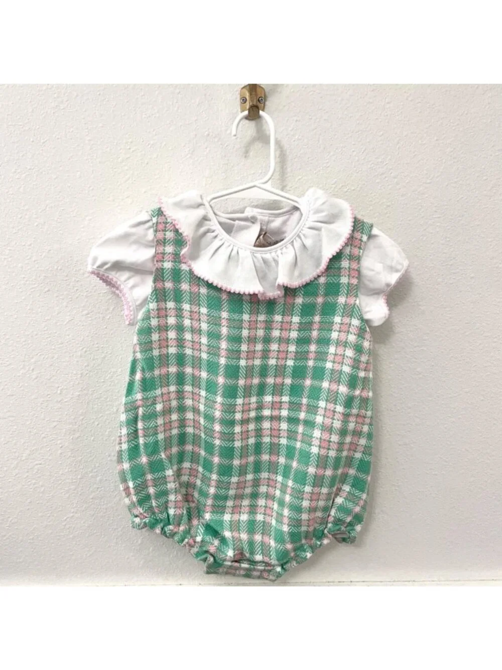 NWT The Beaufort Bonnet Company Brooksy Bubble in Putney Plaid 2T Preppy Coastal